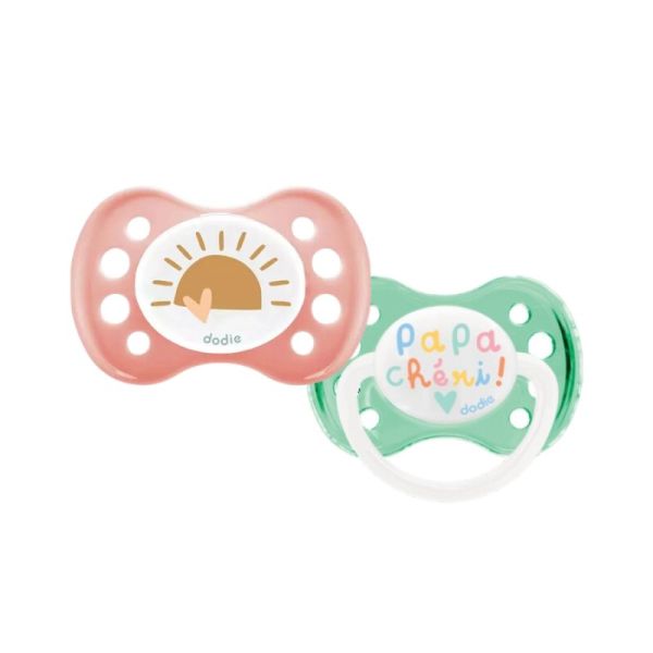 Dodie Sucette Anatomique +0m Maman Papa - Lot de 2