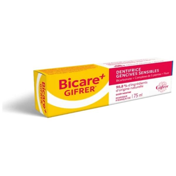 Gifrer Bicare Plus Dentifrice Gencives Sensibles - 75ml - Protection des gencives sensibles