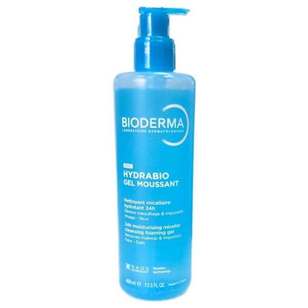 Bioderma Hydrabio Gel Moussant - 400 ml - Nettoyant micellaire hydratant 24h