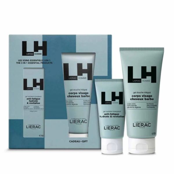 Lierac Homme Coffret Gel Hydratant Énergisant – Gel Hydratant 50ml + Gel Douche 200ml OFFERT