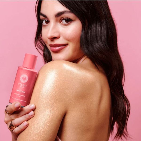 Musc Intime Huile Glow Pailletée Corps Sweet Litchi 100 ml – Huile sèche nutritive sublimatrice nacrée