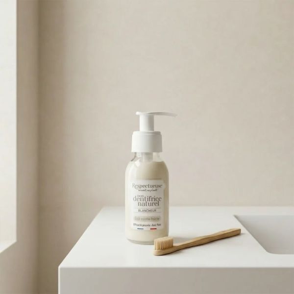Respectueuse Dentifrice Naturel Blancheur Recharge 150ml – Éclat et protection