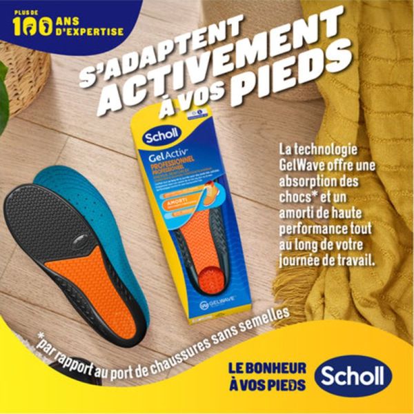 Scholl ExpertSupport Chaussure Professionnelle Taille 40-46,5 1 Paire – Amorti travail intense