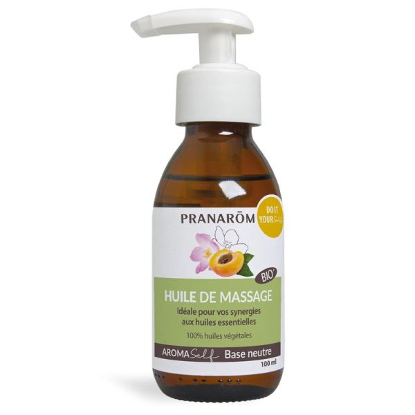 Pranarôm Aromaself Huile de Massage Base Neutre Bio 100ml – Toucher satiné non gras