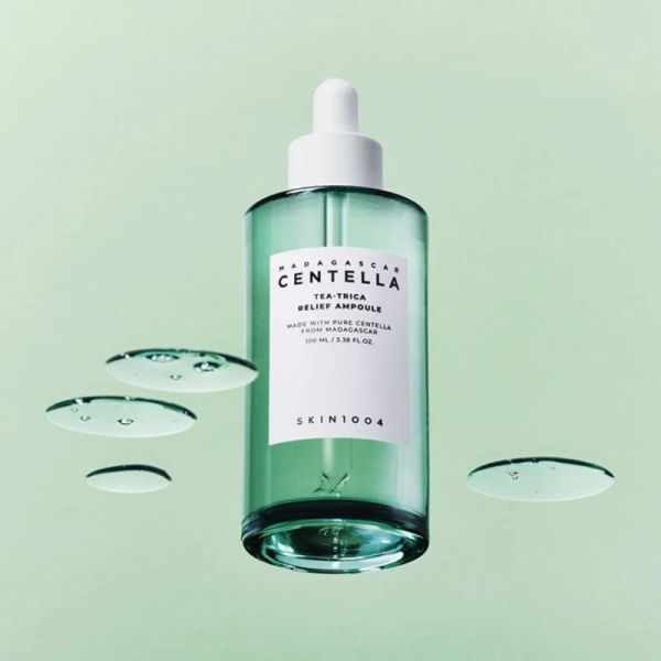 SKIN1004 Madagascar Centella Tea-Trica Relief Ampoule 100ml - Sérum apaisant et régulateur pour peaux à tendance acnéique