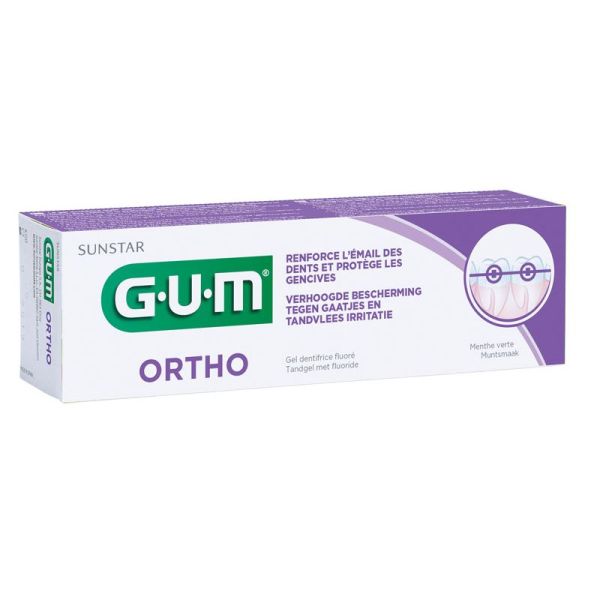 Gum Ortho Dentifrice fluoré 75ml