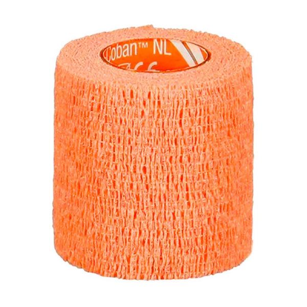 3M Bande Auto-adhésive - Sans Latex - Couleur : Orange -  Excellente Adhérence - 7.5cm x 2m - 1 bande