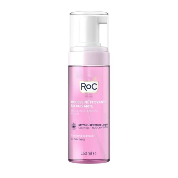RoC Mousse Nettoyante Énergisante 150 ml - Nettoie et Revitalise la Peau