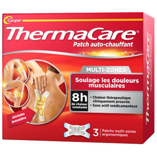 Thermacare Patch Auto-Chauffant Zones Ciblées Boîte de 3 Patchs - Soulagement ciblé des douleurs musculaires