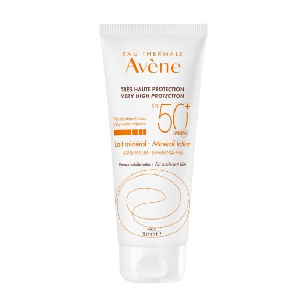 Avène Solaire Lait Minéral SPF 50+ - 100 ml - Très haute protection pour peaux intolérantes