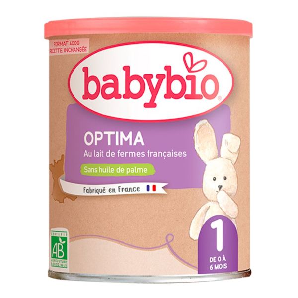 Babybio Optima Lait Infantil 1er âge - 0/6 mois - 400g - Lait infantile bio pour nourrissons