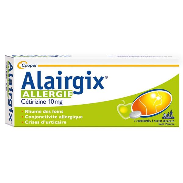 Cooper Alairgix Allergie 7 comprimés à sucer - Cétirizine