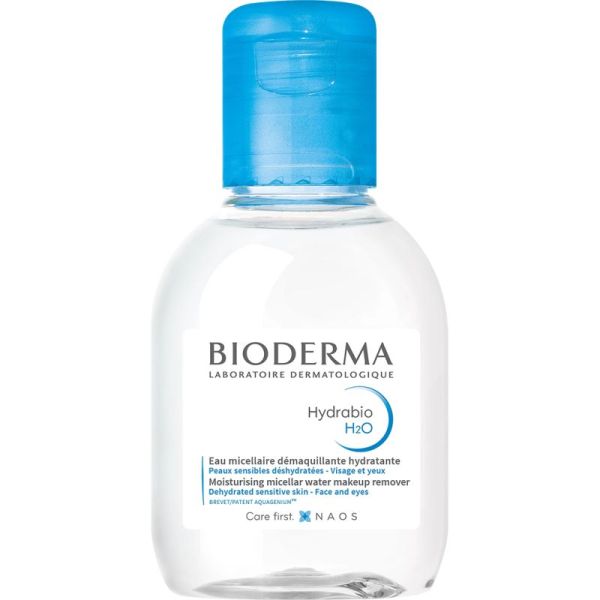 Bioderma Hydrabio H2O Eau Micellaire Démaquillante Hydratante 100 ml – Soin sans rinçage peaux déshydratées format voyage