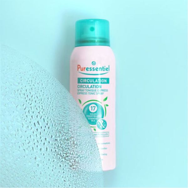 Puressentiel Circulation Spray Tonique Express aux 17 Huiles Essentielles 100 ml – Action anti-fatigue immédiate