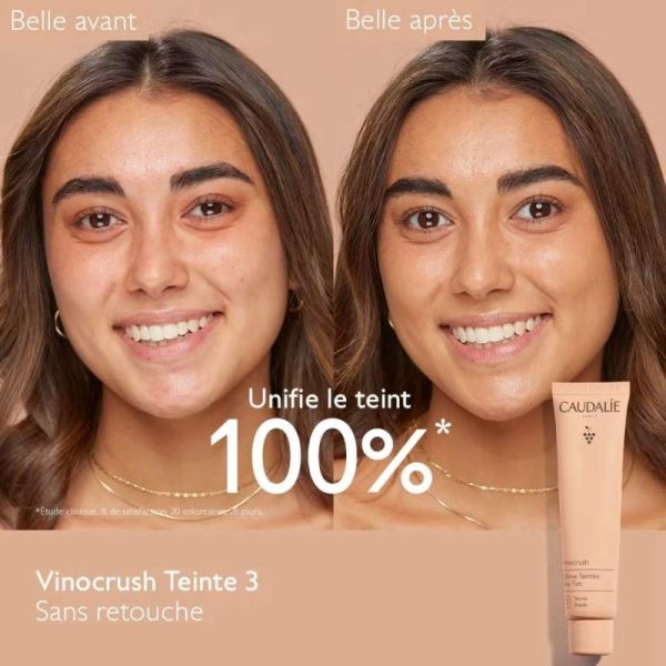 Caudalie Vinocrush CC Crème Teinte 3 30ml – teint unifié bonne mine