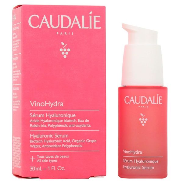 Caudalie Vinosource-Hydra Sérum Hyaluronique SOS - Capte et Diffuse l'Eau en Continue et Intensément - 30ml