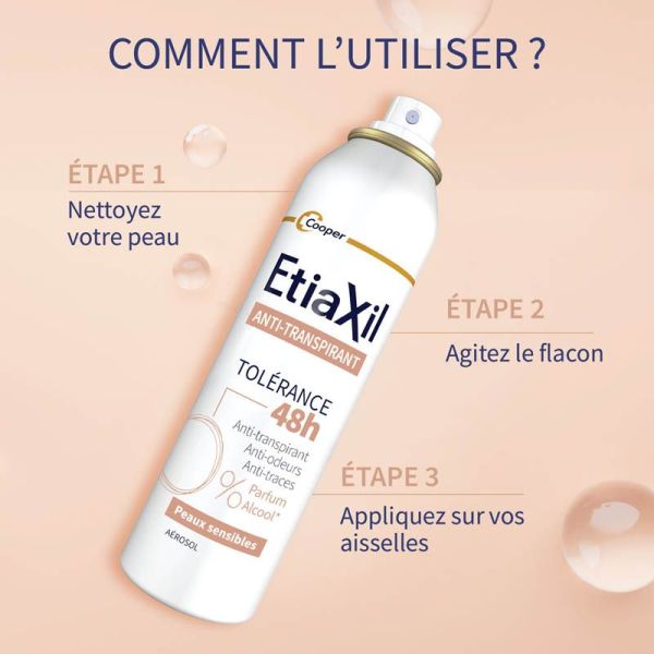 Etiaxil Anti-Transpirant Tolérance Spray 48H - Lot de 2 x 150ml