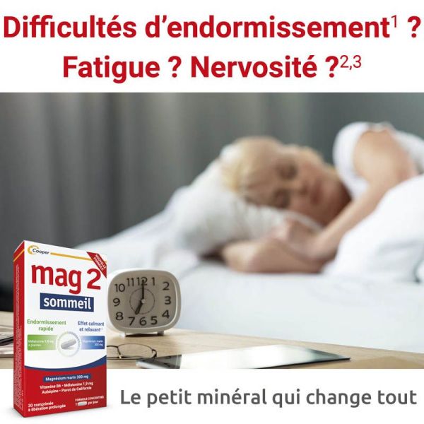 Mag2 Sommeil 30 comprimés - Sommeil rapide, sérénité et relaxation