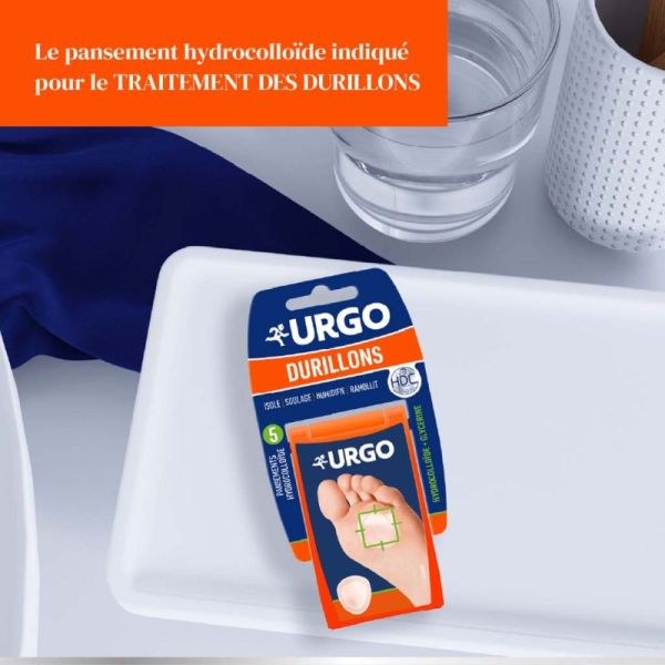 Urgo Traitement Durillons - Protège contre le Frottement des Chaussures - 5 Pansements