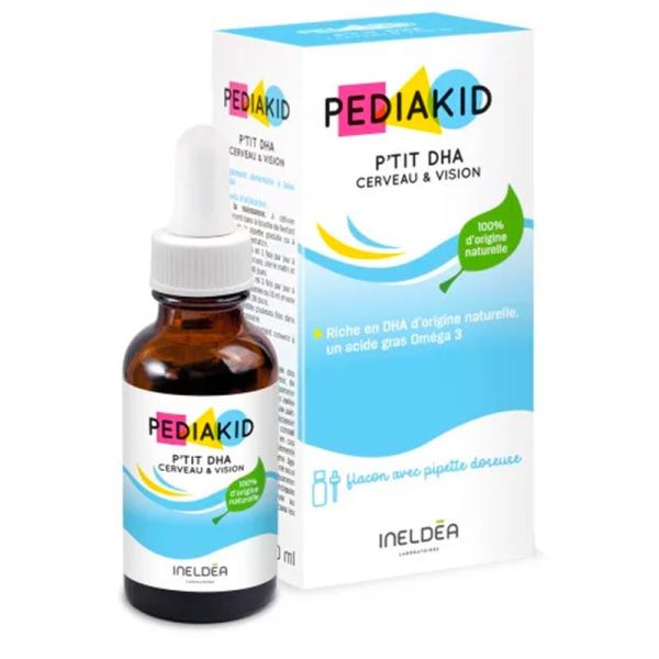 Pediakid P'tit DHA Cerveau et Vision Gouttes - Complète l'Apport en HDA - 30 ml