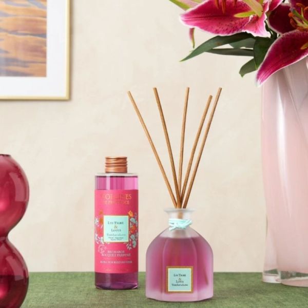 Collines de Provence Bouquet Parfumé Lys Tigré & Lotus – diffusion florale continue et apaisante