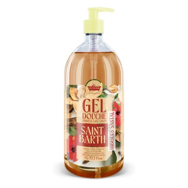 Les Petits Bains De Provence Gel Douche Saint Barth Hibiscus Santal 1L – Évasion et élégance