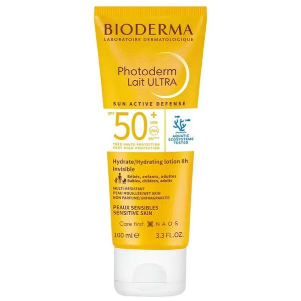 BIODERMA Photoderm Lait Ultra Solaire Invisible SPF50+ Visage et Corps - 100ml