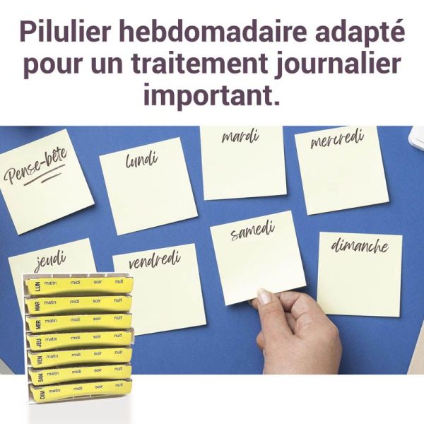 Cooper Pilbox Basic Pilulier Semainier - 1 pièce - Pilulier semainier pratique avec grande contenance