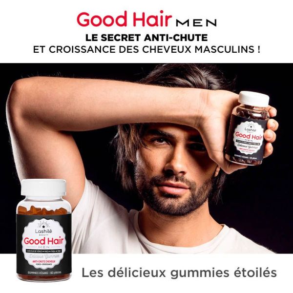 Lashilé Beauty Good Hair Homme Anti-Chute Cheveux - 60 gommes
