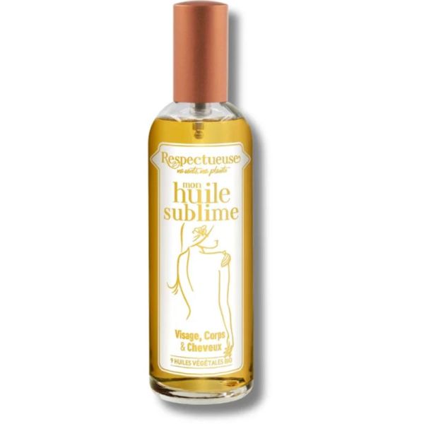 Respectueuse Huile Sublime Bio Visage Corps et Cheveux 50ml – Nutrition et éclat