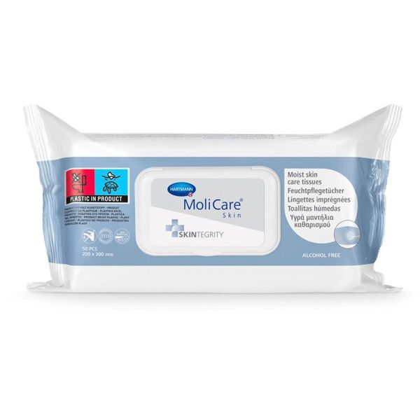 Hartmann MoliCare Skin Lingettes Imprégnées - Toilette Intime - 50 lingettes