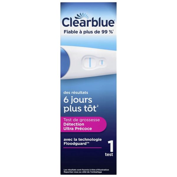 Clearblue Early Détection Précoce - 1 test - Résultat rapide et fiable jusqu’à 6 jours avant le retard de règles