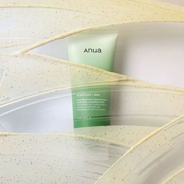 Anua Heartleaf Quercetinol Pore Deep Cleansing Foam 150ml - Mousse nettoyante désincrustante et anti-pores