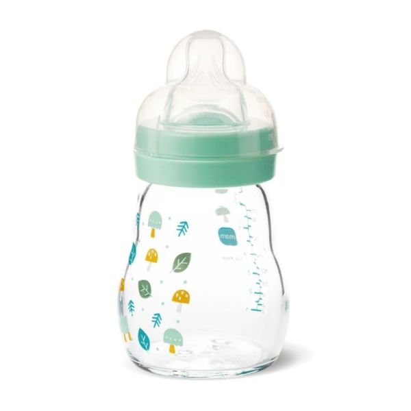 MAM Biberon Verre 170 ml Pattern Automne - Résistance à la chaleur et confort de tétée