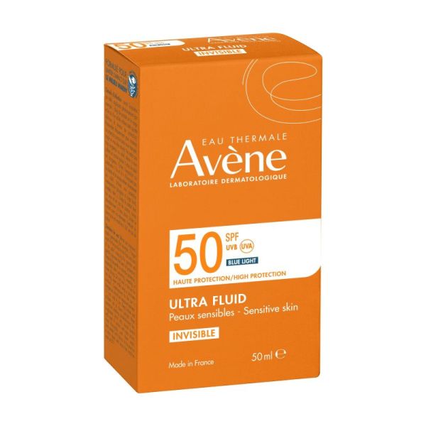 Avène Solaire Ultra Fluid Invisible SPF50 - 50ml - Très haute protection imperceptible