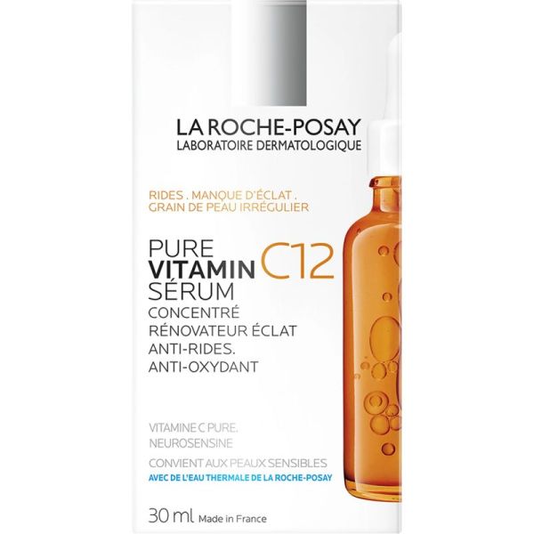 La Roche-Posay Pure Vitamin C12 Sérum Anti-Rides 30 ml – Éclat et correction