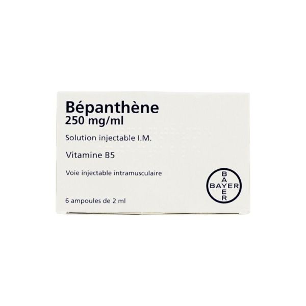 Bépanthène 250mg/ml sol injectable 6 ampoules 2ml