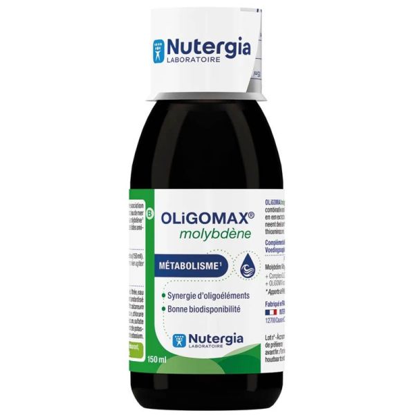 Nutergia Oligomax Molybdène - Confort Digestif, Hypersensibilité aux Sulfites - 150ml