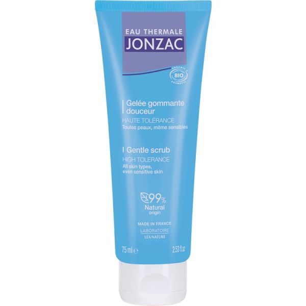 Eau Thermale Jonzac Geléé Gommante Douceur Bio - 75 ml - Exfolie, lisse et illumine la peau