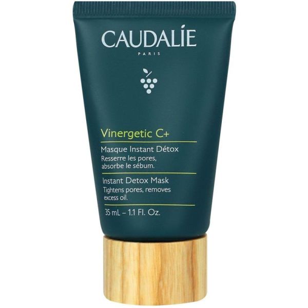 Caudalie Vinergetic C+ Masque Instant Detox - 35ml - Purifie, resserre les pores et ravive l’éclat