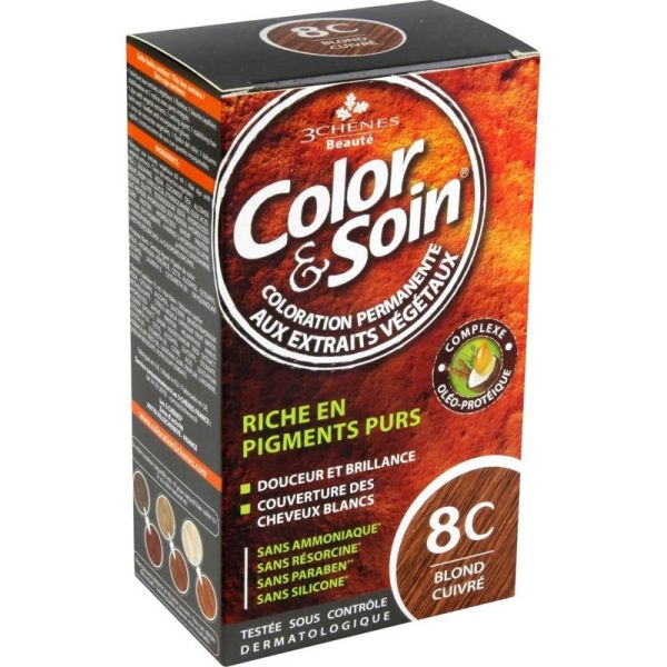 Les 3 Chênes Color & Soin Coloration Permanente - 8C Blond Cuivré