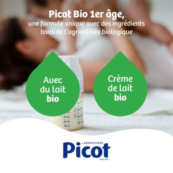 Picot Bio 1er âge 0-6 mois 800 g - Formule biologique sans huile de palme pour nourrissons