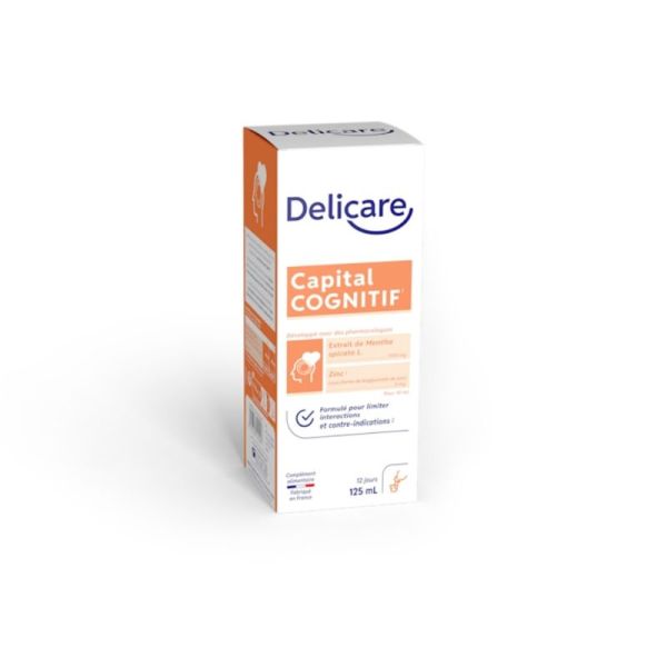 Delicare Capital Cognitif 125 ml - Soutien de l'attention, de la concentration et de la mémoire