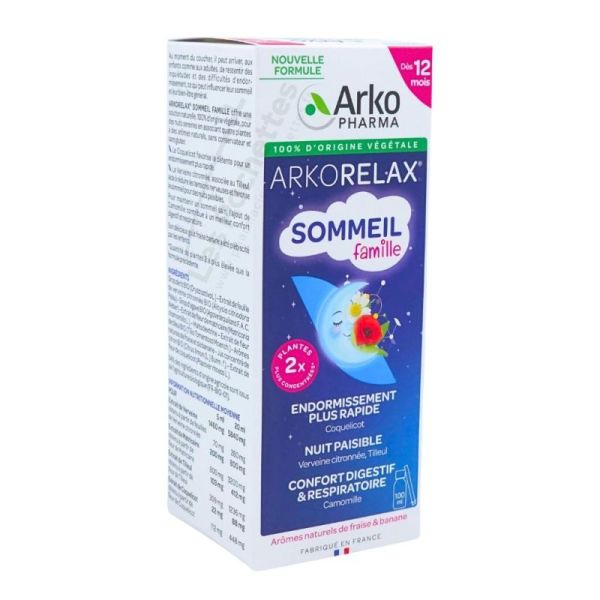 Arkopharma Arkorelax Sommeil Famille 100ml – favorise l’endormissement naturel