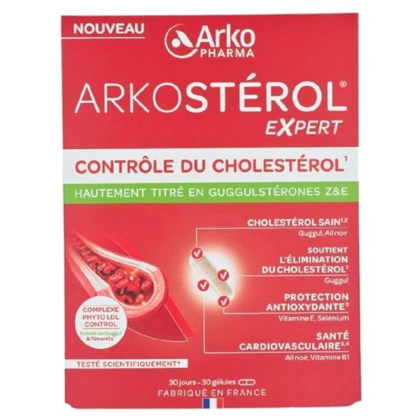 Arkopharma Arkostérol Expert 30 gélules - Complément alimentaire contrôle du cholestérol