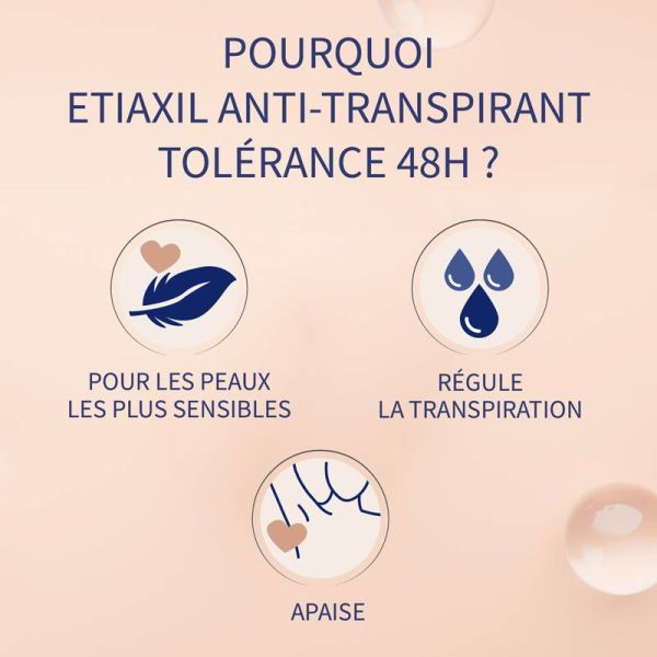 Etiaxil Anti-transpirant Tolérance 48h Peaux Sensibles Roll-on - 50ml