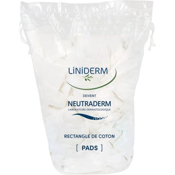 Neutraderm Pads Rectangulaires 100% Coton Hygiène Bébé - 8 x 10cm - 180 Unités