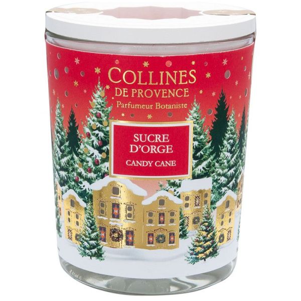 Collines de Provence Bougie de Noël - Parfum Sucre d'Orge - 180 g