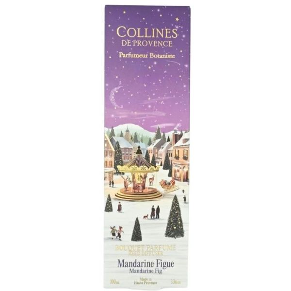 Collines de Provence Bouquet Parfumé Mandarine Figue 100 ml - Parfum d'ambiance aux notes fruitées
