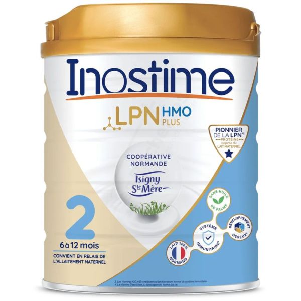 Inostime 2 (6 à 12 mois) Lait Infantile LPN HMO 800g - Soutient la diversification alimentaire